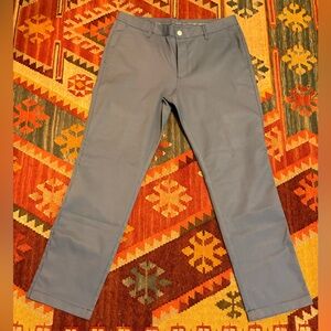 Men's BonobosHighland Golf Micro Herringbone Blue Gray Pants 35x30